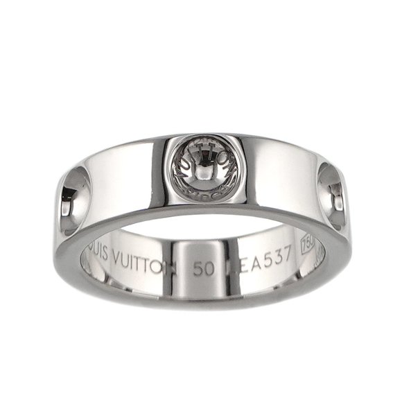 Louis Vuitton Petite Bague Empreinte #50 Ring K18 WG White Gold 750 Petit - Picture 2 of 9